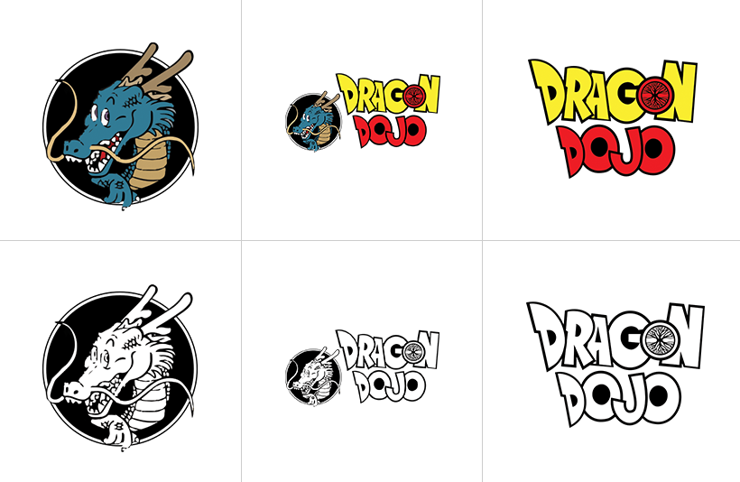 Hivatalosan használható logóverziók Dragon Dojo